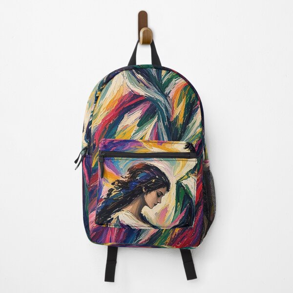 Item preview, Passionate Upward Gaze – Expressionist Trio of Man and Two Women in Flowing Colorful Robes designed and sold by MFMart.