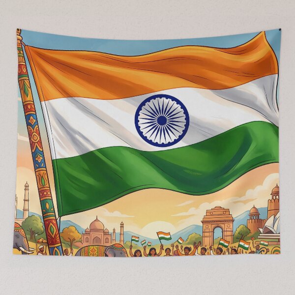 Item preview, Yoga Incredible India Culture Festival Doodle Illustration Art designed and sold by ART ATTACK ZONE.