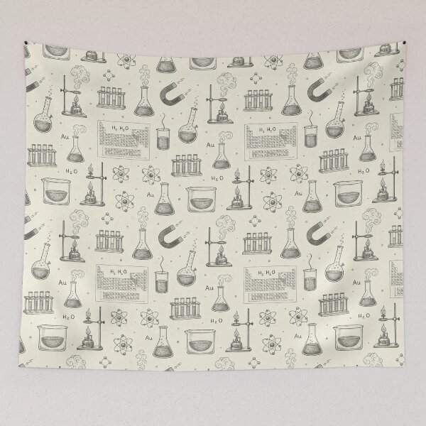 Item preview, Vintage Chemistry & Science Lab Sketch Seamless Pattern designed and sold by QCena.
