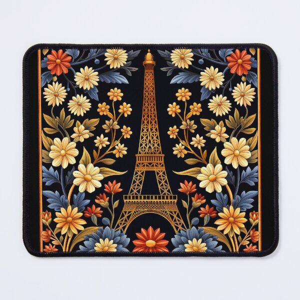 Item preview, Paris France Eiffel Tower Stylized Design With Flowers designed and sold by DEC02.