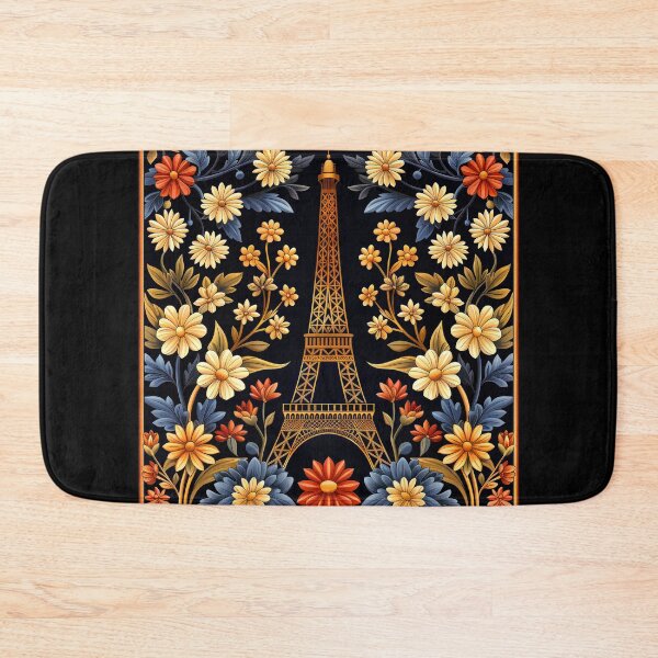 Item preview, Paris France Eiffel Tower Stylized Design With Flowers designed and sold by DEC02.