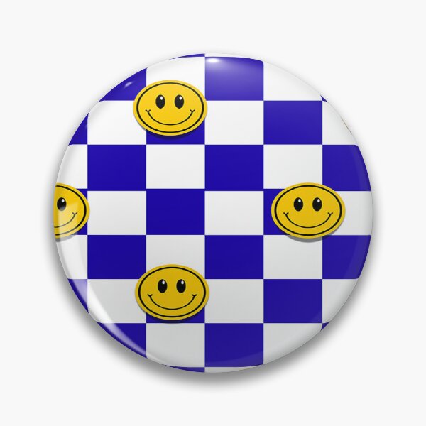 Item preview, Checkered Smiley Faces Lifted Royal Blue  designed and sold by MariahDaGoatedPrincess.