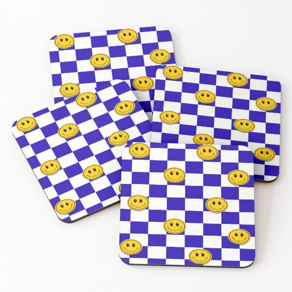 Item preview, Checkered Smiley Faces Lifted Royal Blue  designed and sold by MariahDaGoatedPrincess.