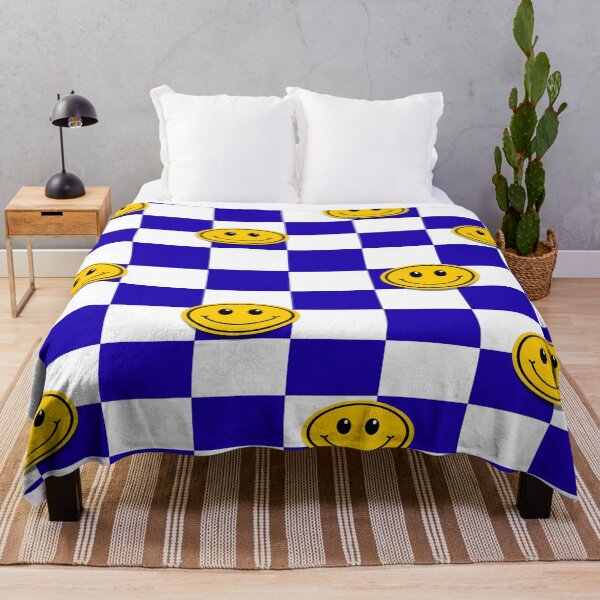 Item preview, Checkered Smiley Faces Lifted Royal Blue  designed and sold by MariahDaGoatedPrincess.