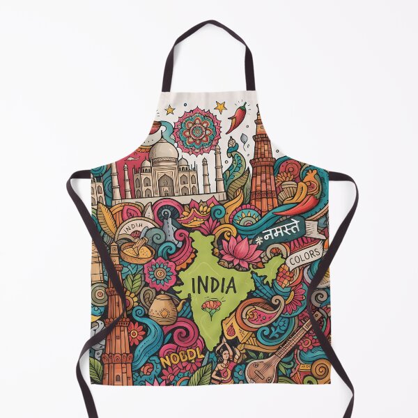 Item preview, Taj Mahal India Culture Festival Doodle Illustration Art designed and sold by ART ATTACK ZONE.