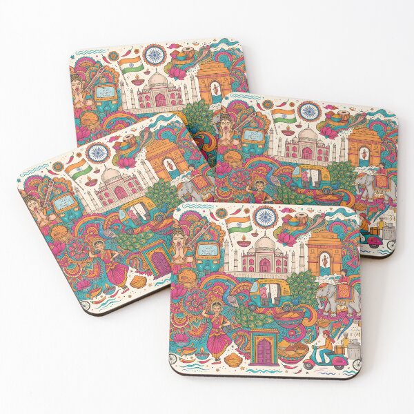 Item preview, Family Incredible India Culture Festival Doodle Illustration Art designed and sold by ART ATTACK ZONE.