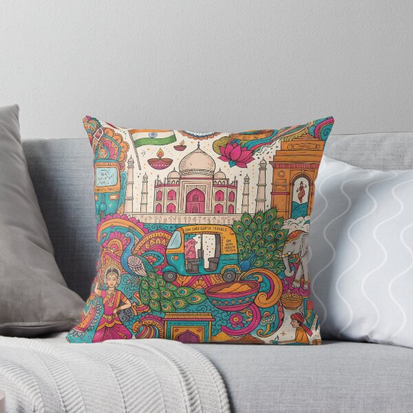 Item preview, Family Incredible India Culture Festival Doodle Illustration Art designed and sold by ART ATTACK ZONE.