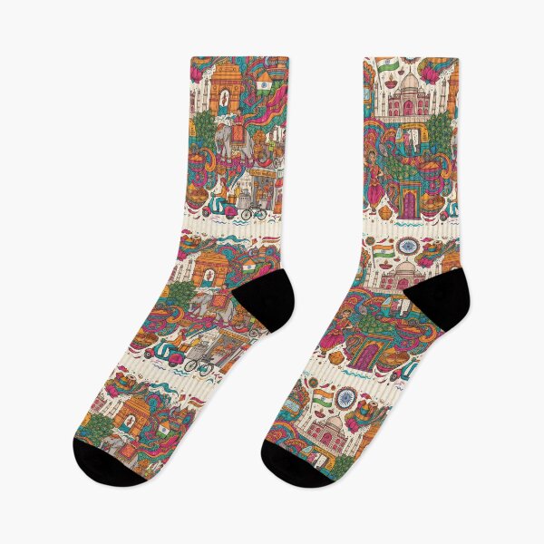 Item preview, Family Incredible India Culture Festival Doodle Illustration Art designed and sold by ART ATTACK ZONE.