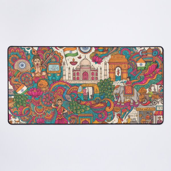 Item preview, Family Incredible India Culture Festival Doodle Illustration Art designed and sold by ART ATTACK ZONE.