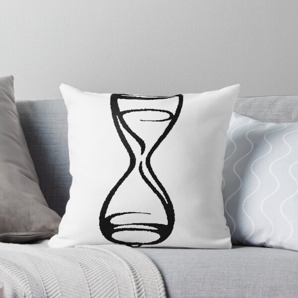 Item preview, Bold Black Ink Hourglass with Bells - Minimalist Tattoo Flash designed and sold by Qubivibe.