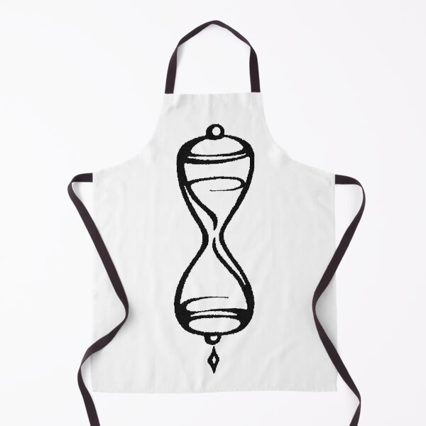 Item preview, Bold Black Ink Hourglass with Bells - Minimalist Tattoo Flash designed and sold by Qubivibe.