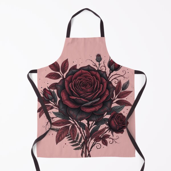 Item preview, Dark Crimson Red Rose Bouquet Gothic Romance Tattoo Aesthetic Art designed and sold by BreezifyDesignStudio.
