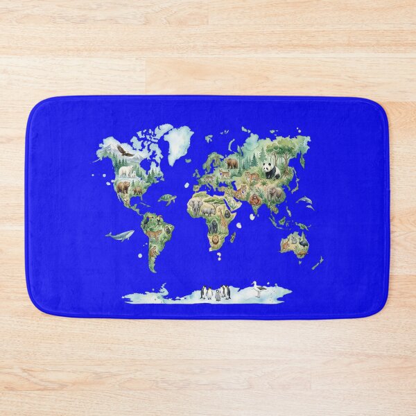 Item preview, Watercolor Animals & World Map designed and sold by BestCoolStuff.