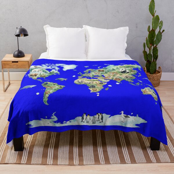 Item preview, Watercolor Animals & World Map designed and sold by BestCoolStuff.