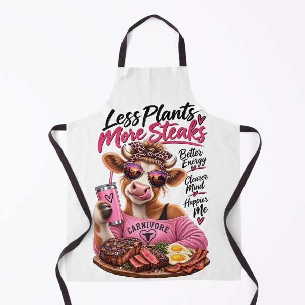 Item preview, LESS PLANTS MORE STEAKS BETTER ENERGY CLEVER MIND HAPPIER ME designed and sold by CarnivoreGifts.