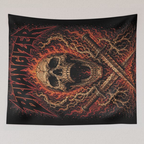 Item preview, BRIANGIZER Flaming Skull Rooted with Crossed Daggers designed and sold by Briangizer.