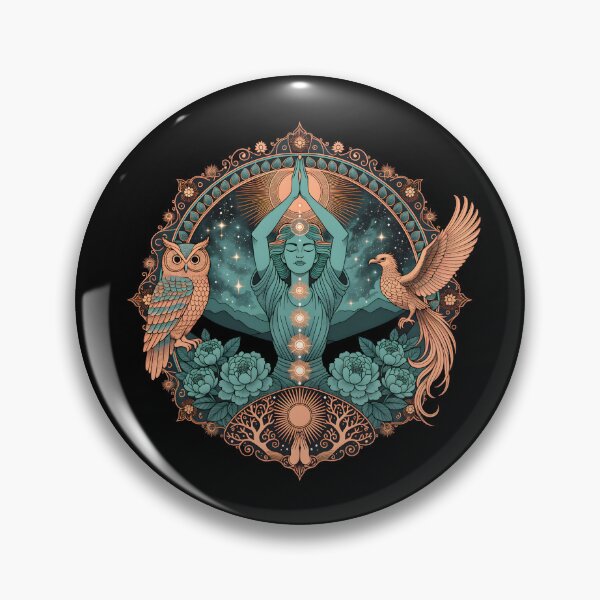 Item preview, Spiritual Goddess Meditation Phoenix Owl Chakras designed and sold by NeuralLoft Frequency.
