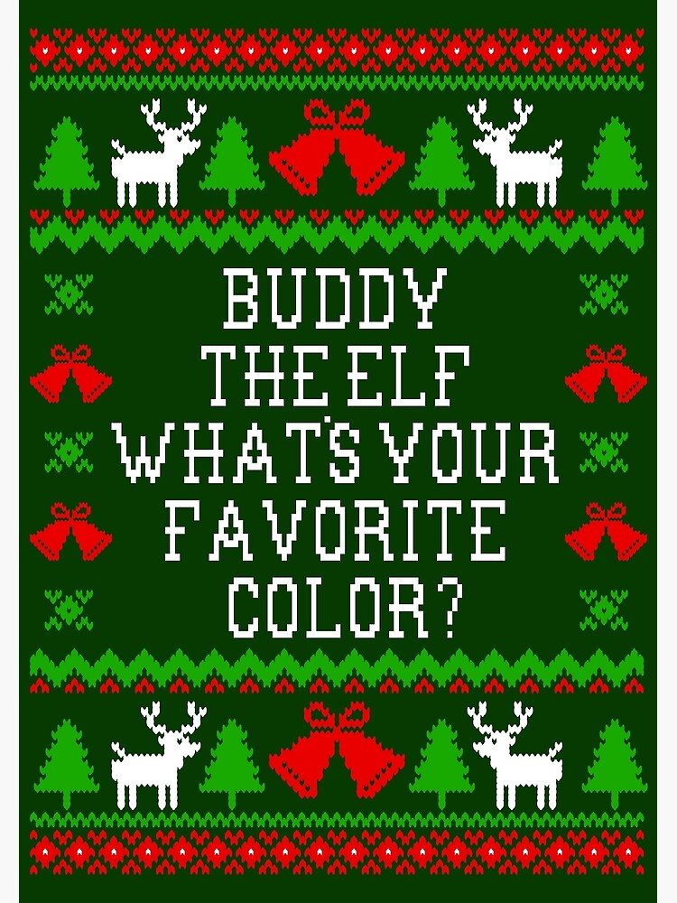buddy the elf ugly christmas sweater