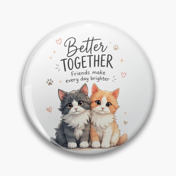 Item preview, Better Together Cute Cat Friendship Illustration designed and sold by itxelaraStudio.