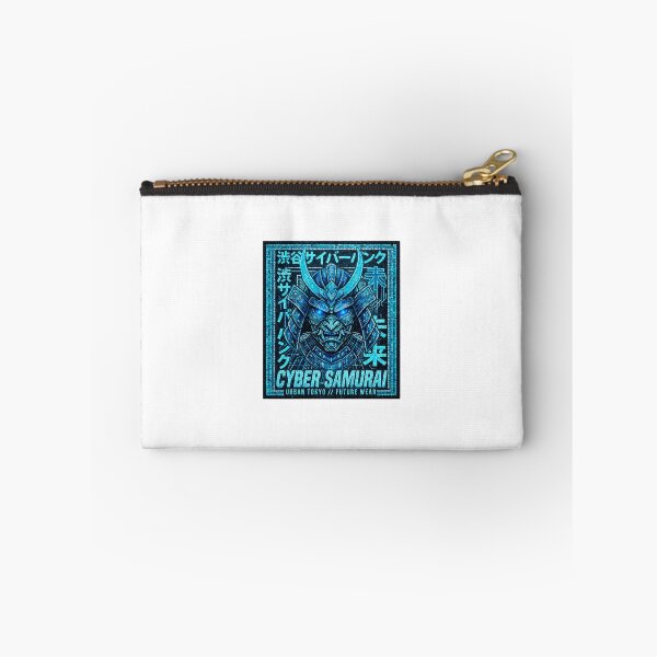 Item preview, Cyber Samurai Blue Neon Mosaic - Ice Cyberpunk designed and sold by Csaba1983.