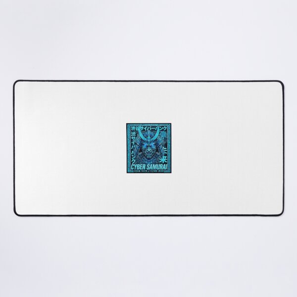 Item preview, Cyber Samurai Blue Neon Mosaic - Ice Cyberpunk designed and sold by Csaba1983.