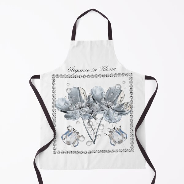 Item preview, Elegance in Bloom 3D Silver Crystal Flowers and Diamond Frame Art designed and sold by MinimalAurashop.