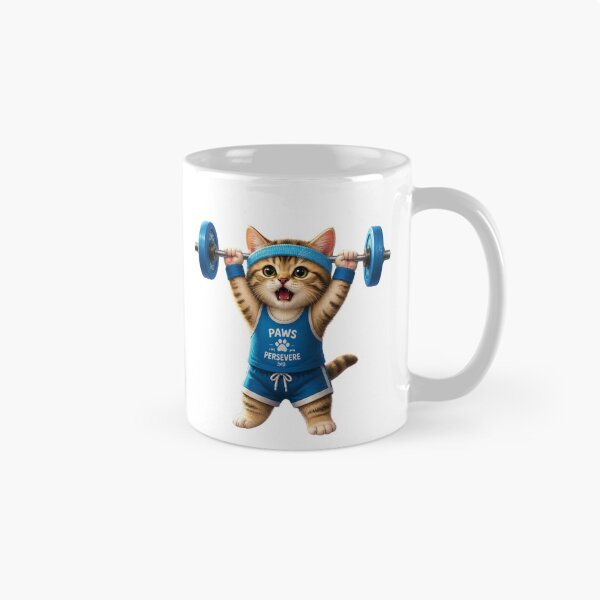 Item preview, Paws Persevere - Funny Gym Cat Weightlifting designed and sold by SALVO180674.