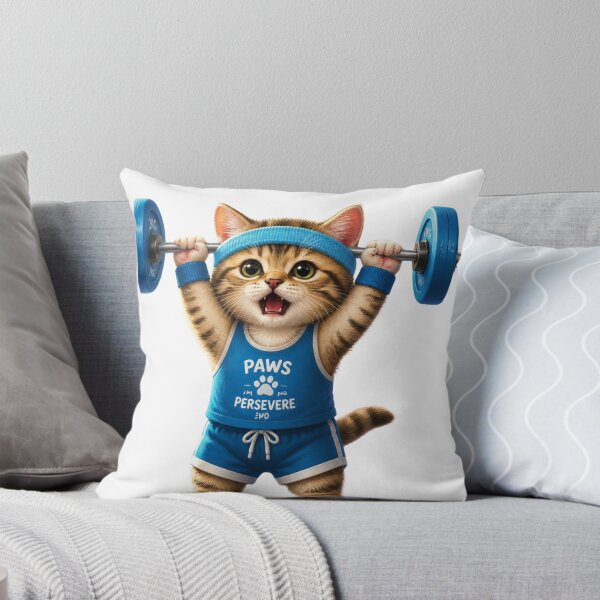 Item preview, Paws Persevere - Funny Gym Cat Weightlifting designed and sold by SALVO180674.