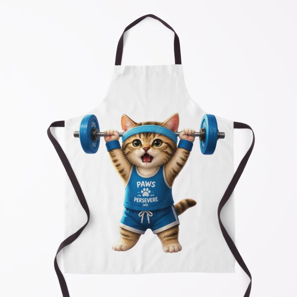 Item preview, Paws Persevere - Funny Gym Cat Weightlifting designed and sold by SALVO180674.