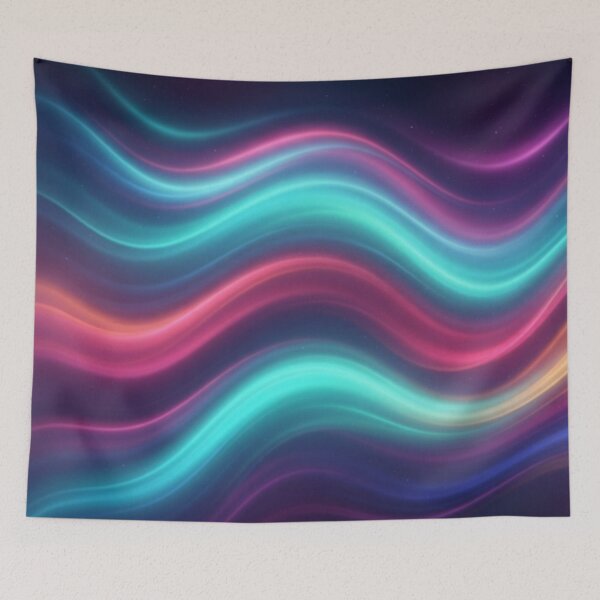 Item preview, Vibrant Glowing Neon Wave Motion Pattern designed and sold by Owcomm.