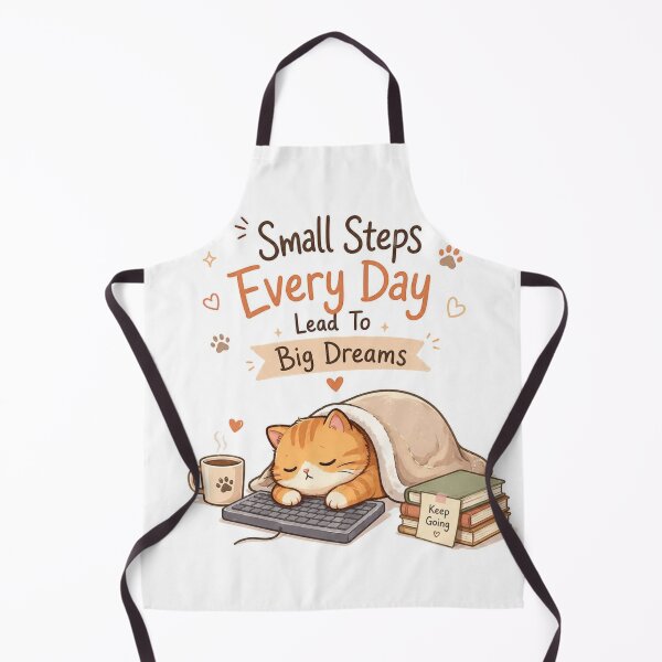 Item preview, Small Steps Every Day Cute Cat Motivation designed and sold by itxelaraStudio.