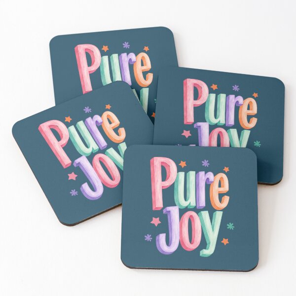 Item preview, Pure Joy Watercolor Pastel Typography designed and sold by NosandEdgy.