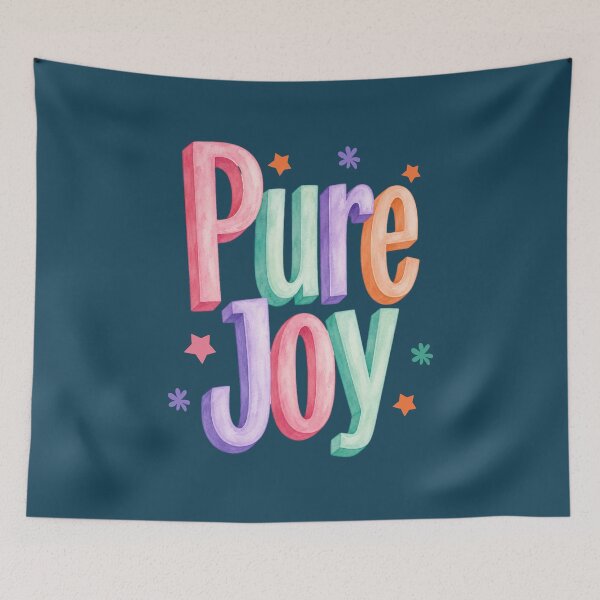 Item preview, Pure Joy Watercolor Pastel Typography designed and sold by NosandEdgy.