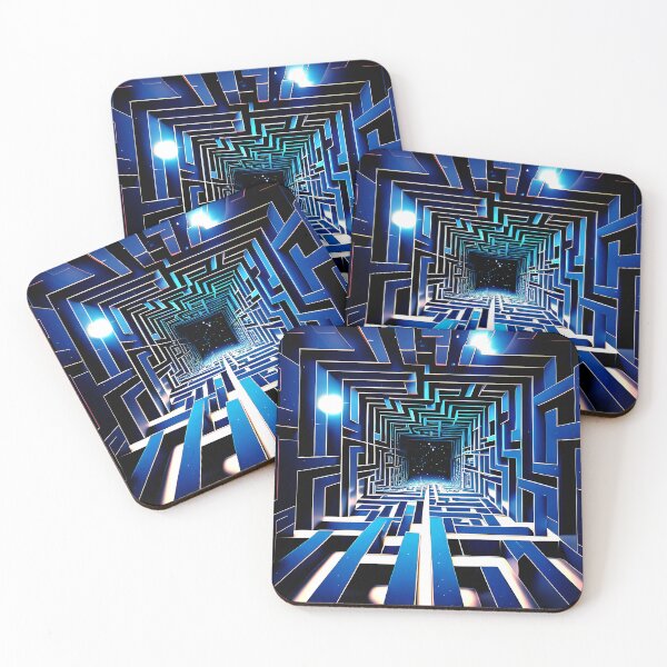 Item preview, Surreal World Imaginary Sci Fi Blue Geometric Designs designed and sold by DEC02.