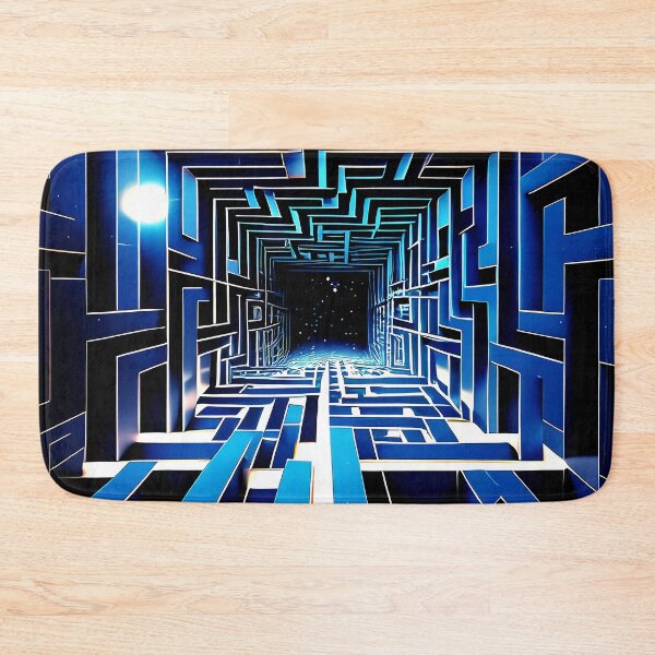 Item preview, Surreal World Imaginary Sci Fi Blue Geometric Designs designed and sold by DEC02.