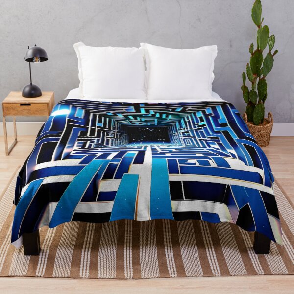 Item preview, Surreal World Imaginary Sci Fi Blue Geometric Designs designed and sold by DEC02.