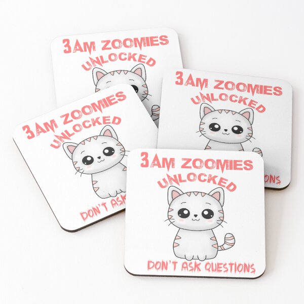 Item preview, 3 AM Zoomies Unlocked Don’t Ask Questions Funny Cat Design designed and sold by Pa7wsVerse.