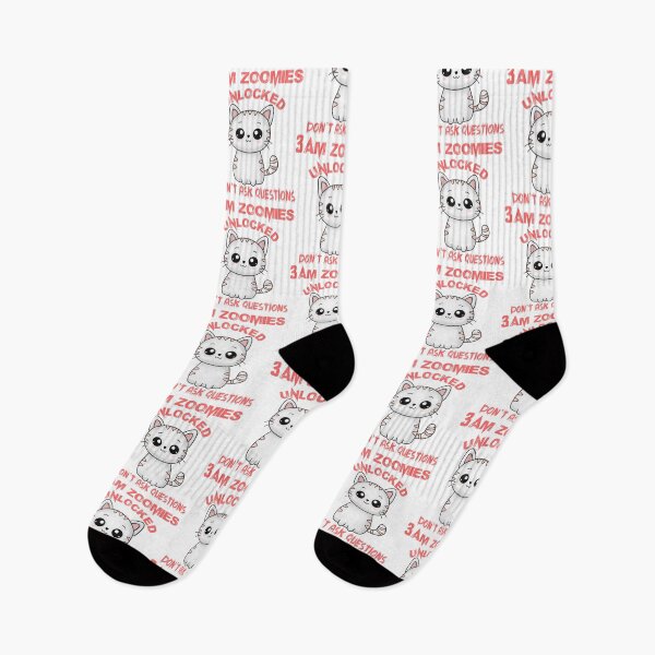 Item preview, 3 AM Zoomies Unlocked Don’t Ask Questions Funny Cat Design designed and sold by Pa7wsVerse.