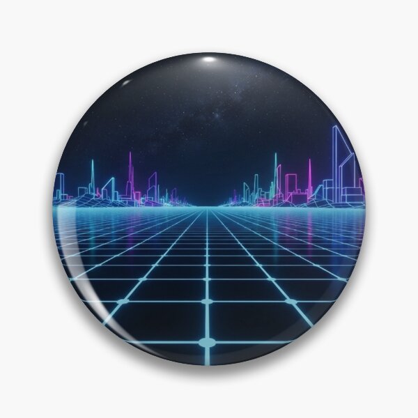 Item preview, Cyberpunk Neon Grid Cityscape Under Stars designed and sold by Owcomm.