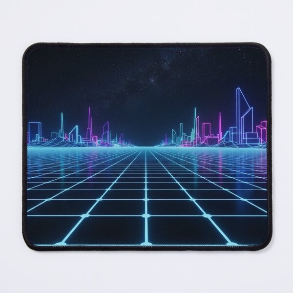 Item preview, Cyberpunk Neon Grid Cityscape Under Stars designed and sold by Owcomm.