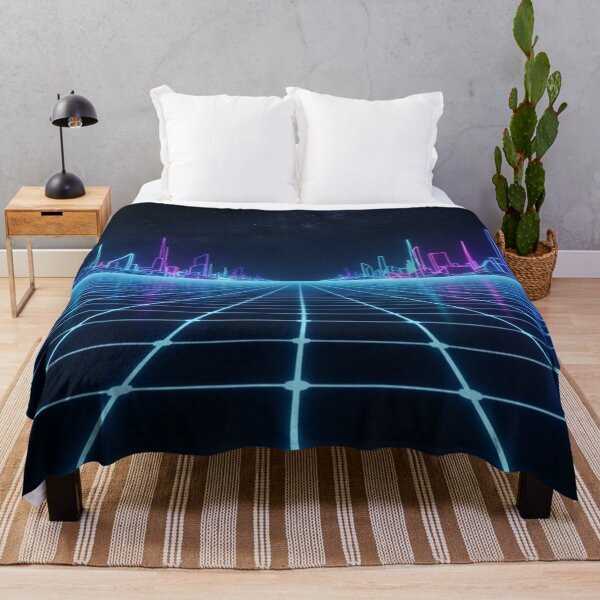 Item preview, Cyberpunk Neon Grid Cityscape Under Stars designed and sold by Owcomm.