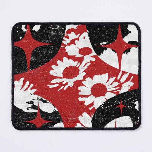 Item preview, Red Grunge Floral Star Collage designed and sold by AkaiRoom.