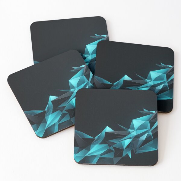 Item preview, Dark Blue Geometric Crystal Shards Composition designed and sold by Owcomm.