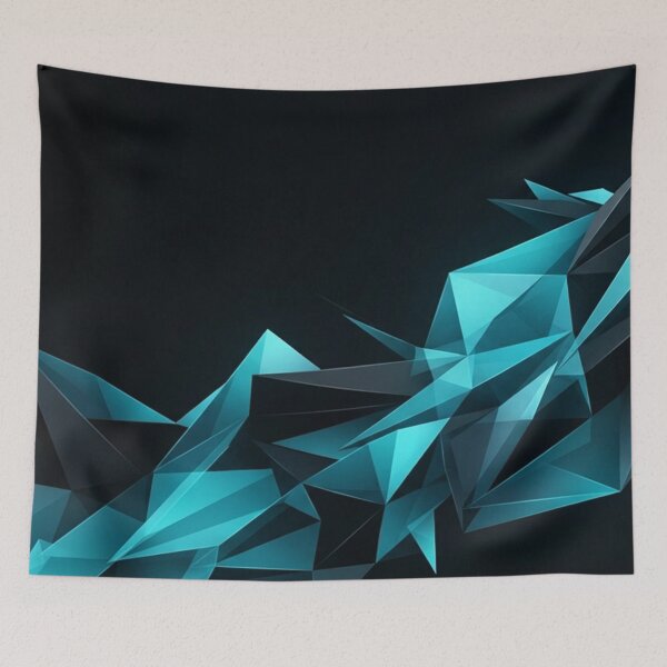 Item preview, Dark Blue Geometric Crystal Shards Composition designed and sold by Owcomm.