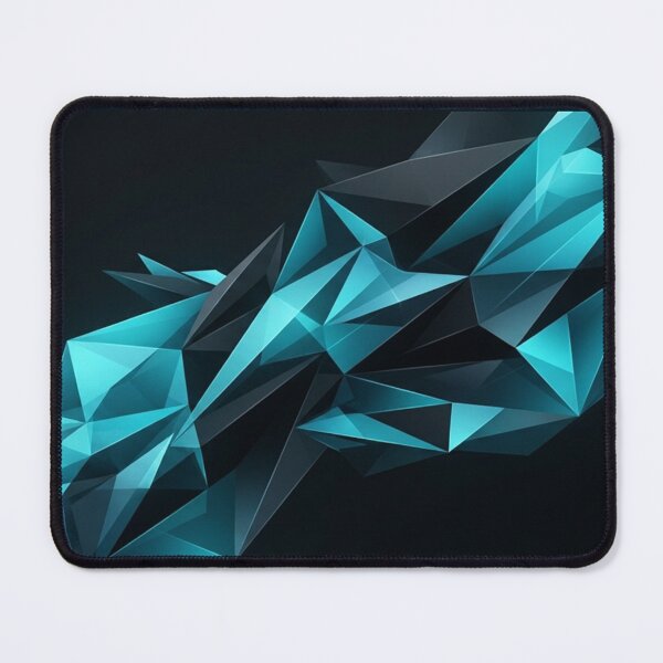 Item preview, Dark Cyan Geometric Polygon Crystal Shards designed and sold by Owcomm.