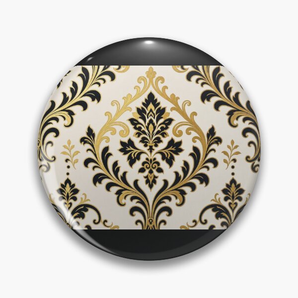 Item preview, Off White, Black & Gold Damask-Baroque  designed and sold by DesignsByPrnces.