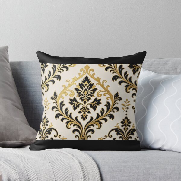 Item preview, Off White, Black & Gold Damask-Baroque  designed and sold by DesignsByPrnces.