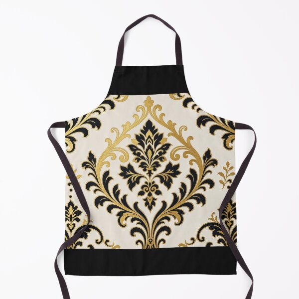 Item preview, Off White, Black & Gold Damask-Baroque designed and sold by DesignsByPrnces.