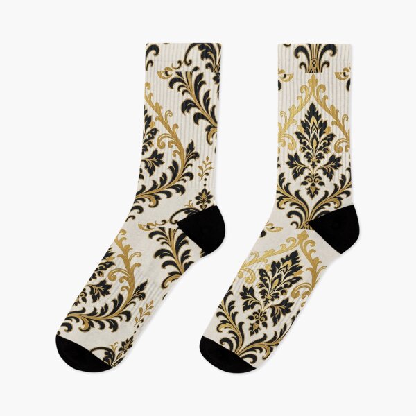 Item preview, Off White, Black & Gold Damask-Baroque  designed and sold by DesignsByPrnces.