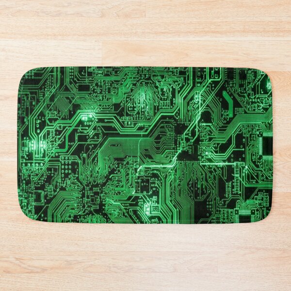 Item preview, Glowing Green Circuit Board Tech Pattern designed and sold by Owcomm.